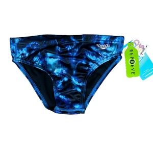 NWT Speedo Eco Endurance Swim Briefs Vibe Collection in Washed Tie Dye